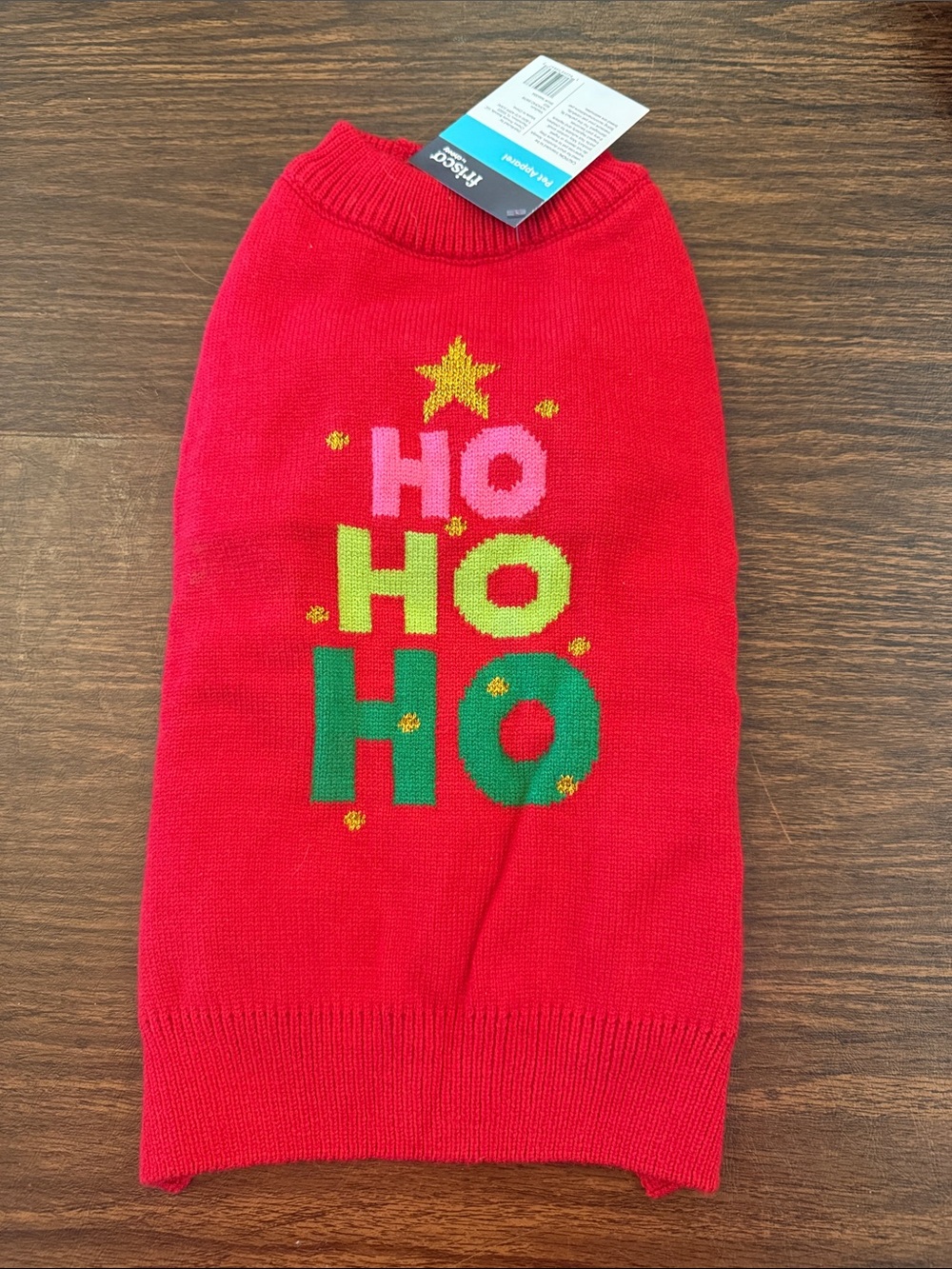 NWT Holiday 'HO HO HO' Red Knit Pet Sweater